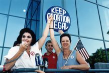 Gloria Allred and Norma McCorvey in 1989