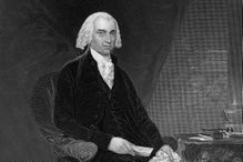 Engraved portrait of President James Madison