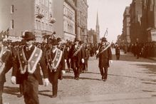 St. Patrick's Day parade in New York City in the 1890s