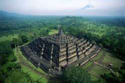 Aerial view of Borobudur Temple, Java