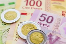 Mexican currency and coins