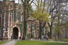 Students walking to classes at Princeton University