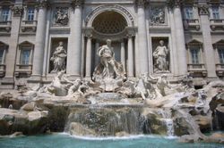 Trevi Fountain in Front of Palazzo Poli, Rome, Italy