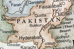 map of Pakistan and its borders