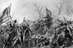 Engraving depicting fighting during the American Civil War