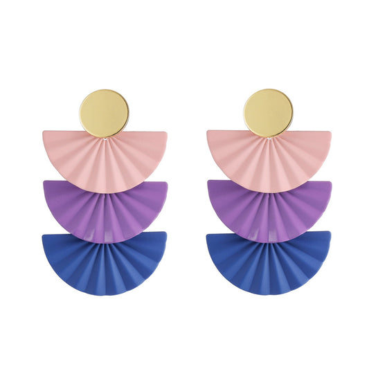 Casual Patchwork Contrast Earrings