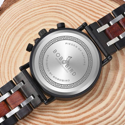 S18 Simple Wooden Watch: Stylish Chronograph for Men - Touchy Style