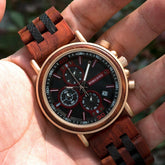 S18 Simple Wooden Watch: Stylish Chronograph for Men - Touchy Style