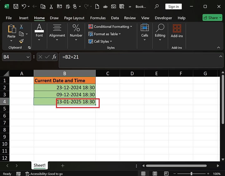 NOW Function to Obtain Excel Current Date and Time8