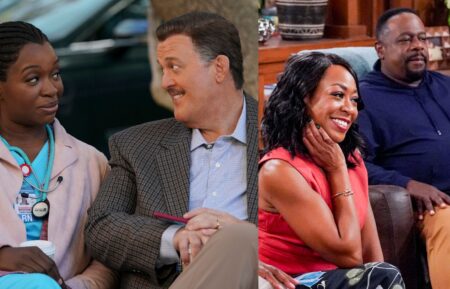 'Bob Hearts Abishola' & 'The Neighborhood' Crossover Episode, CBS, Folake Olowofoyeku, Billy Gardell, Tichina Arnold, Cedric the Enteertainer