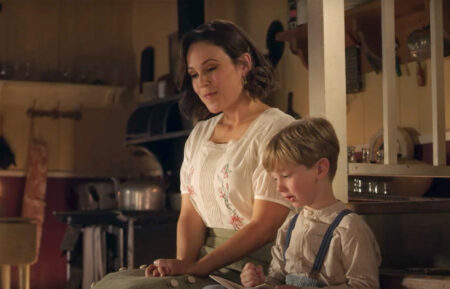 Erin Krakow and Hyland Goodrich in 'When Calls the Heart'