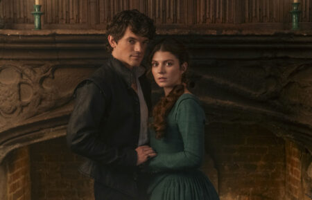 Edward Bluemel (Lord Guildford Dudley), Emily Bader (Lady Jane Grey) in 'My Lady Jane'