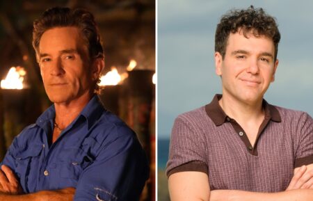 Jeff Probst (L) and Jon Lovett (R) for 'Survivor' season 47