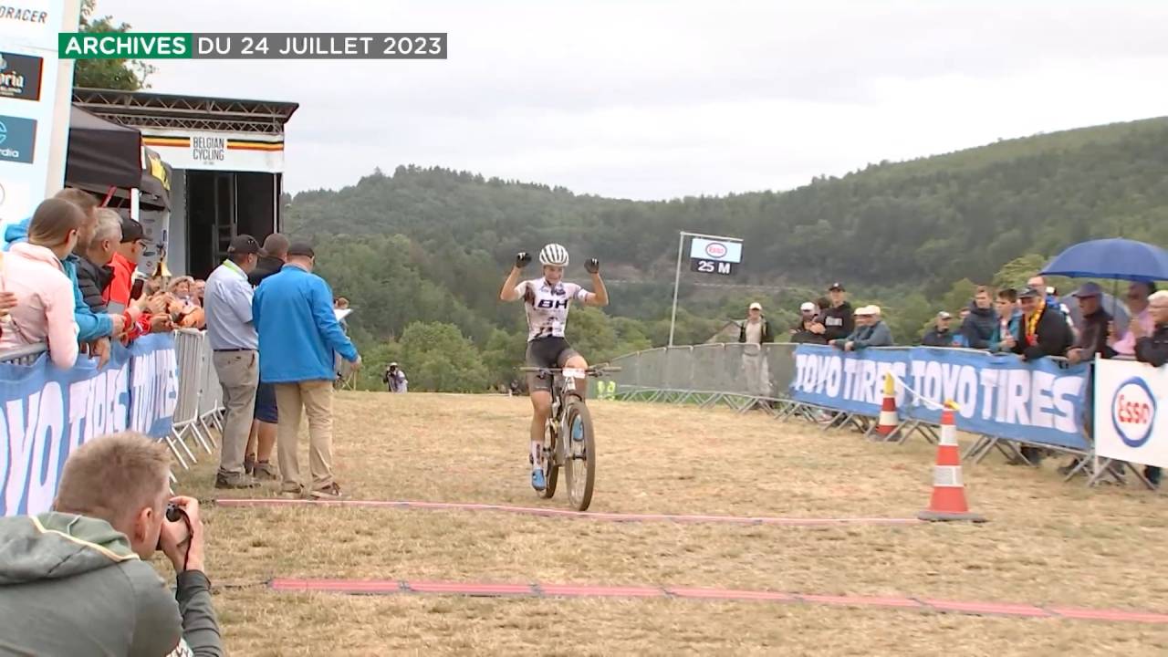 Julia Grégoire est championne de Belgique en élite et espoire de marathon VTT