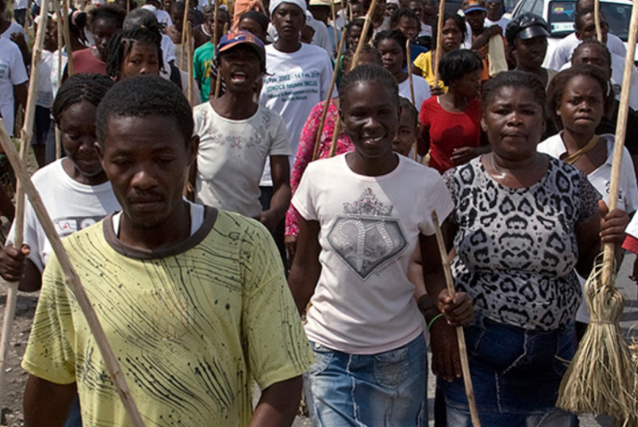 Demonstration against corruption, Haiti, 2010