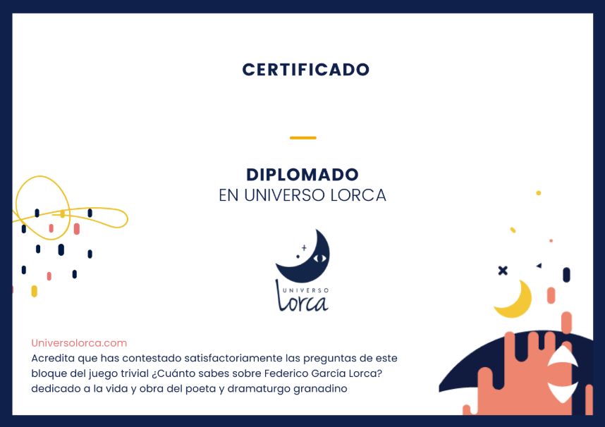 Certificado ¿Cuánto sabes de Lorca?