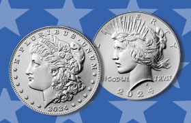 2024 Morgan and Peace dollar obverses