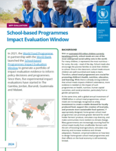 School-based Programmes Impact Evaluation Window: Brief