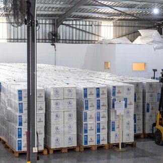 he Beirut KOST warehouse is WFP Lebanon’s largest warehouse and has a storage capacity of 5000 sqm.