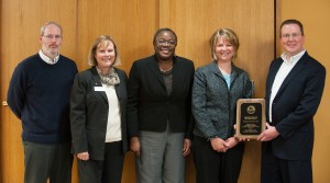 (from left) Joshua Lind, Regent Mueller, Lystra Yates, Jennifer Swoboda, and Scott Correll