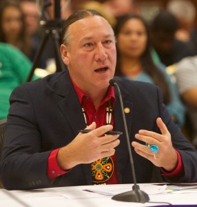 Chairman Mic Isham, of the Lac Courte Oreilles Band of Lake Superior Chippewa Indians.