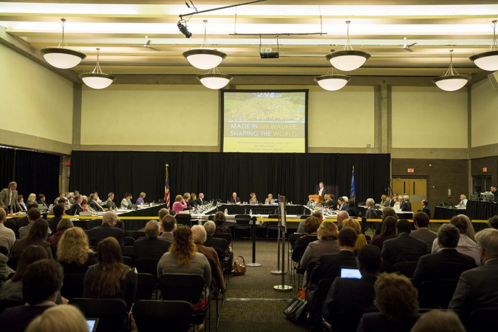 Board of Regents meeting hosted by UW-Milwaukee on June 9, 2016