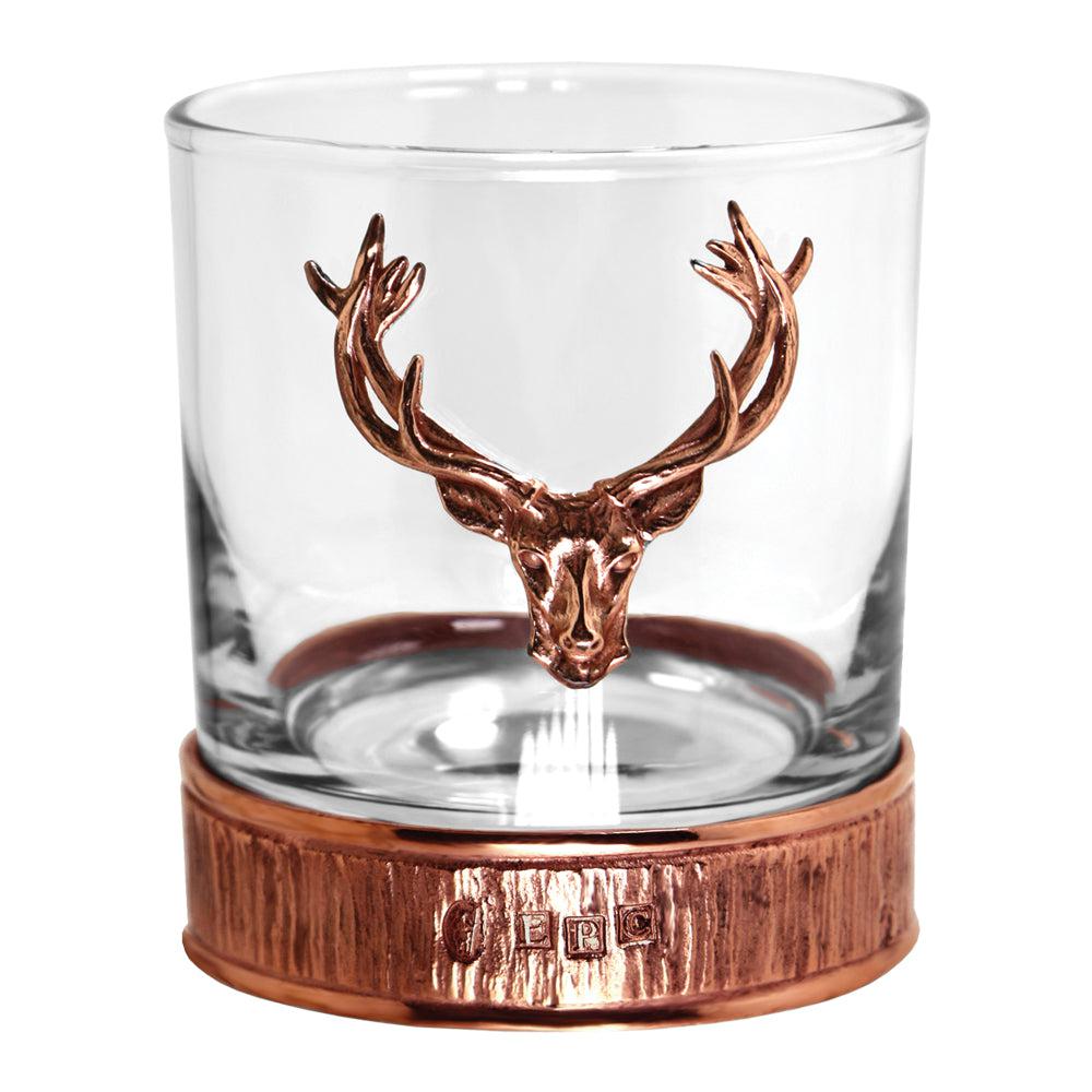 11oz Copper Majestic Stag Head Pewter Whisky Glass Tumbler-Tumblers-Yester Home