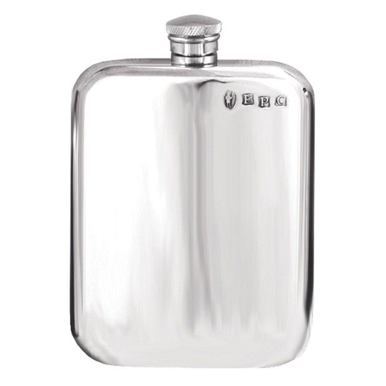 6oz Pewter Hip Flask-Hip Flasks - Pewter-Yester Home