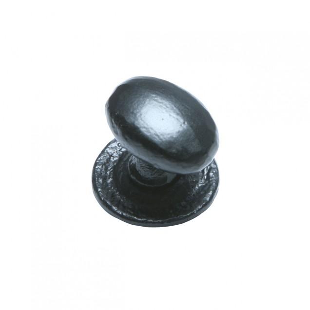 Antique Black Iron Cabinet Cupboard Knob To Bolt · Kirkpatrick 1195B ·-Cupboard Latch-Yester Home