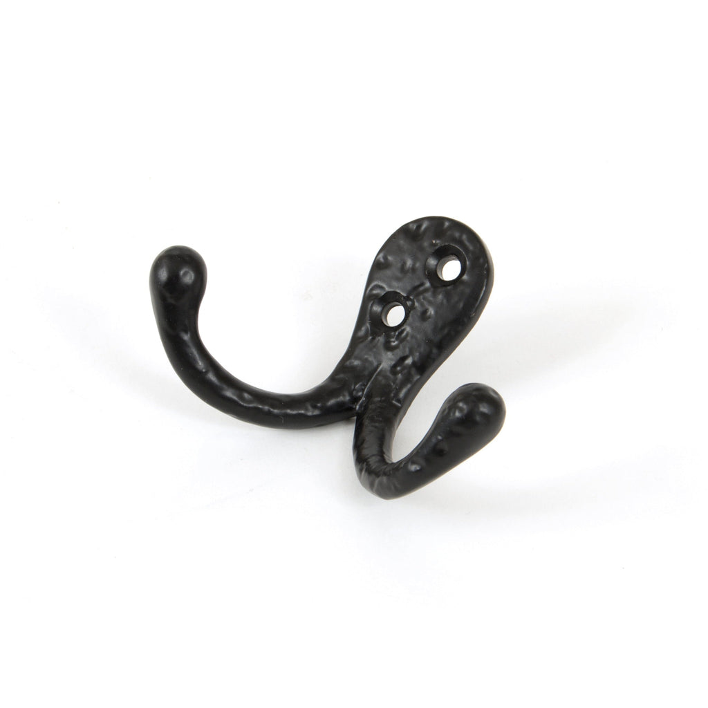 Black Celtic Double Robe Hooks | From The Anvil-Coat Hooks-Yester Home