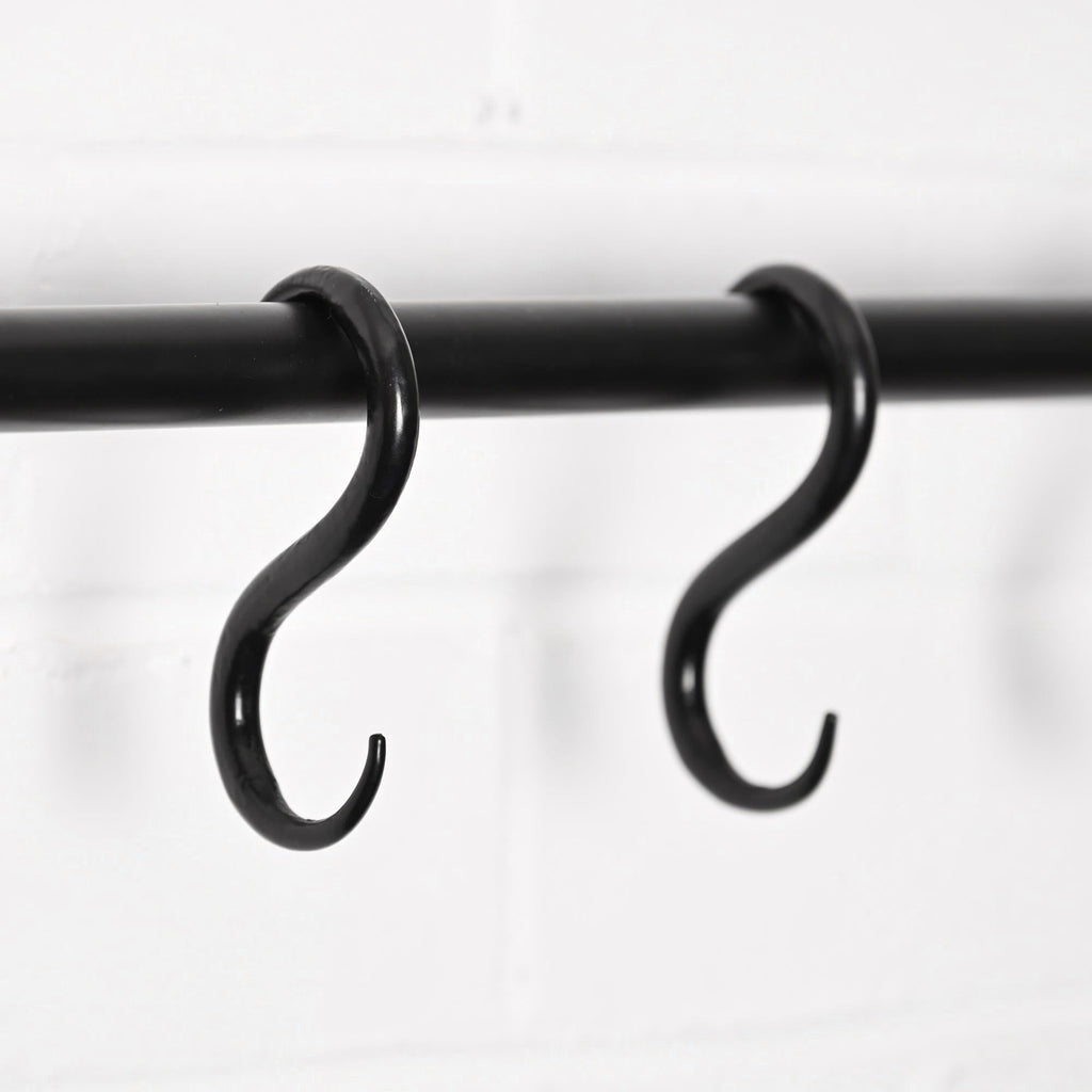 Black Iron Hanging Rail-Hook Rails-Yester Home