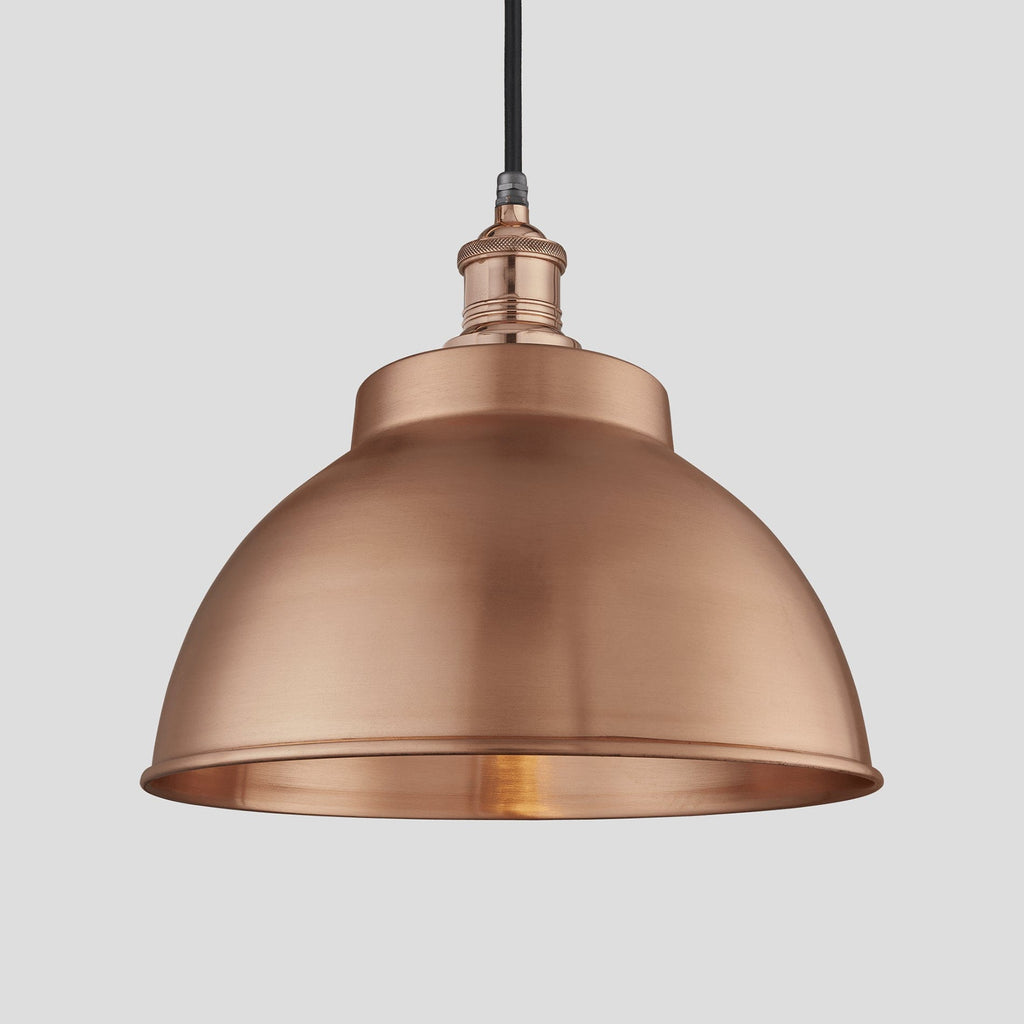 Brooklyn Outdoor & Bathroom Dome Pendant - 13 Inch - Copper-Ceiling Lights-Yester Home