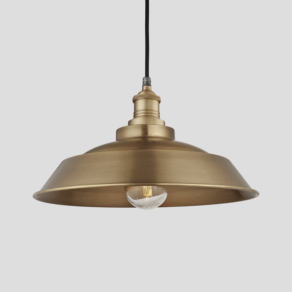 Brooklyn Outdoor & Bathroom Step Pendant - 16 Inch - Brass-Ceiling Lights-Yester Home