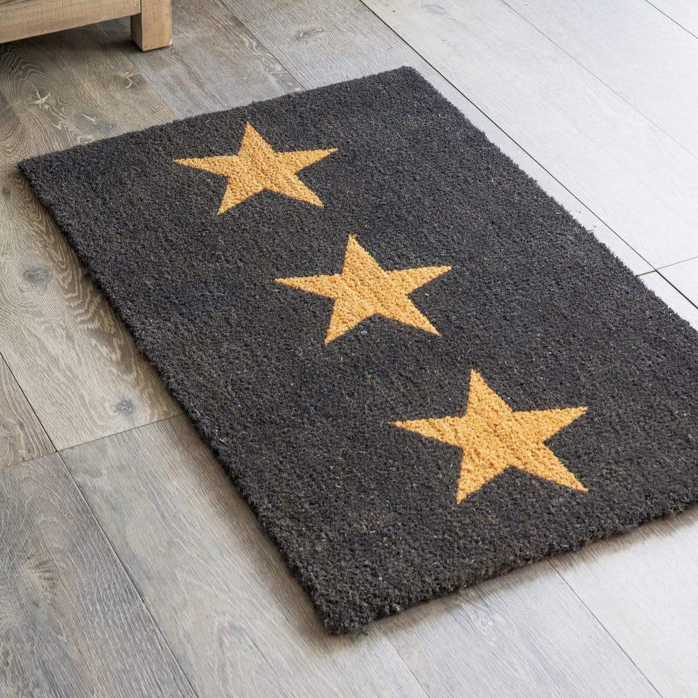 Doormat 3 Stars-Doormats-Yester Home