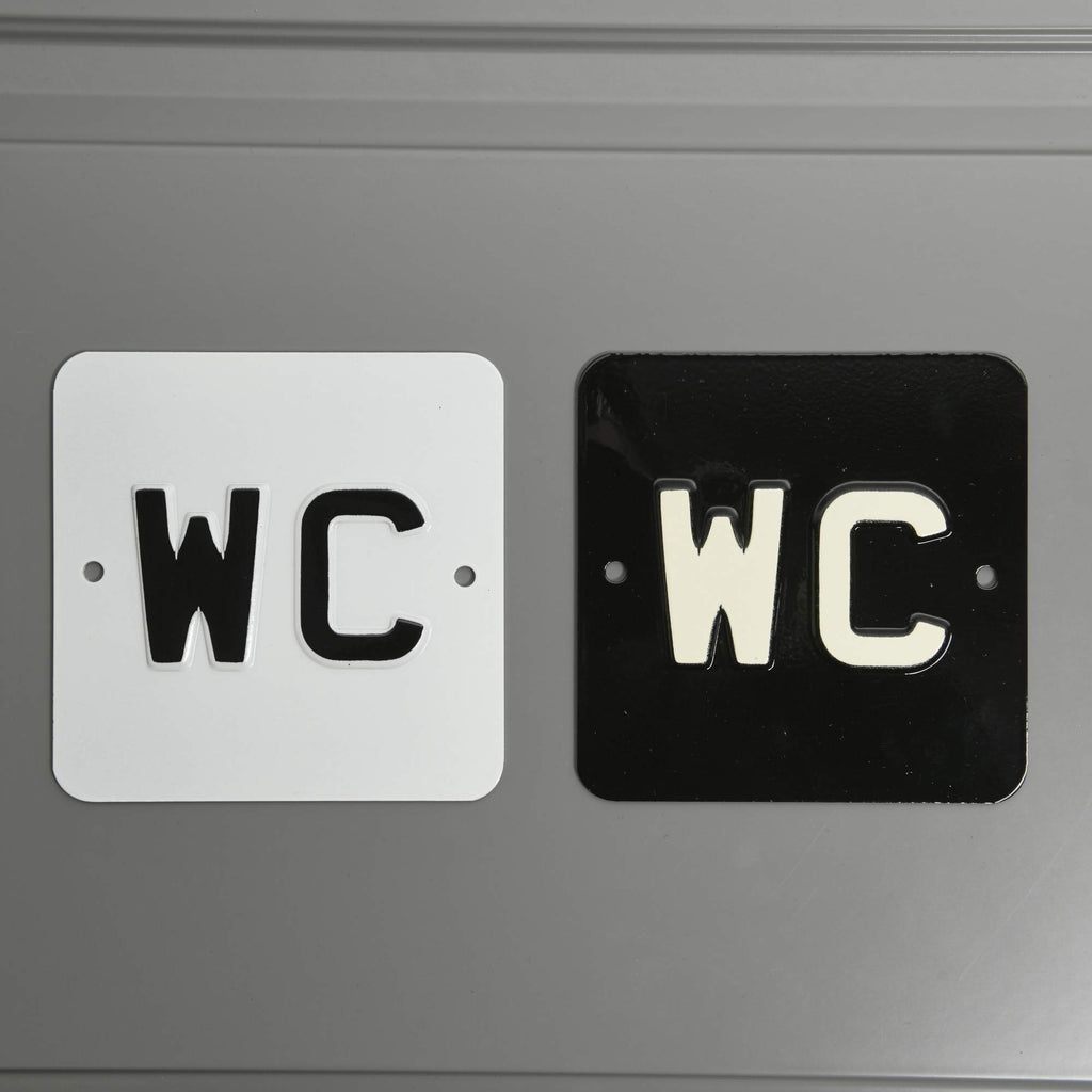 Enamel WC Sign-Toilet Sign-Yester Home