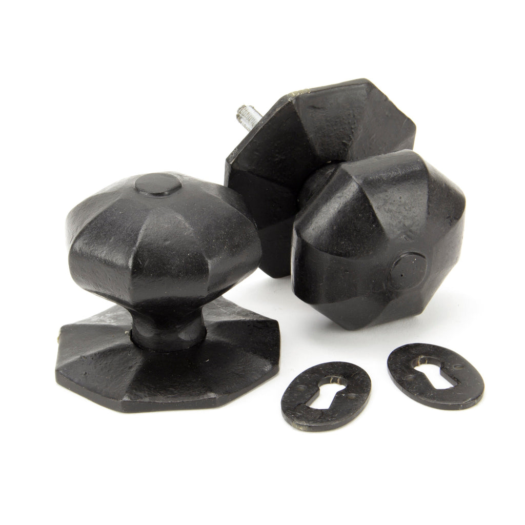 External Beeswax Large Octagonal Mortice/Rim Knob Set | From The Anvil-Mortice Knobs-Yester Home