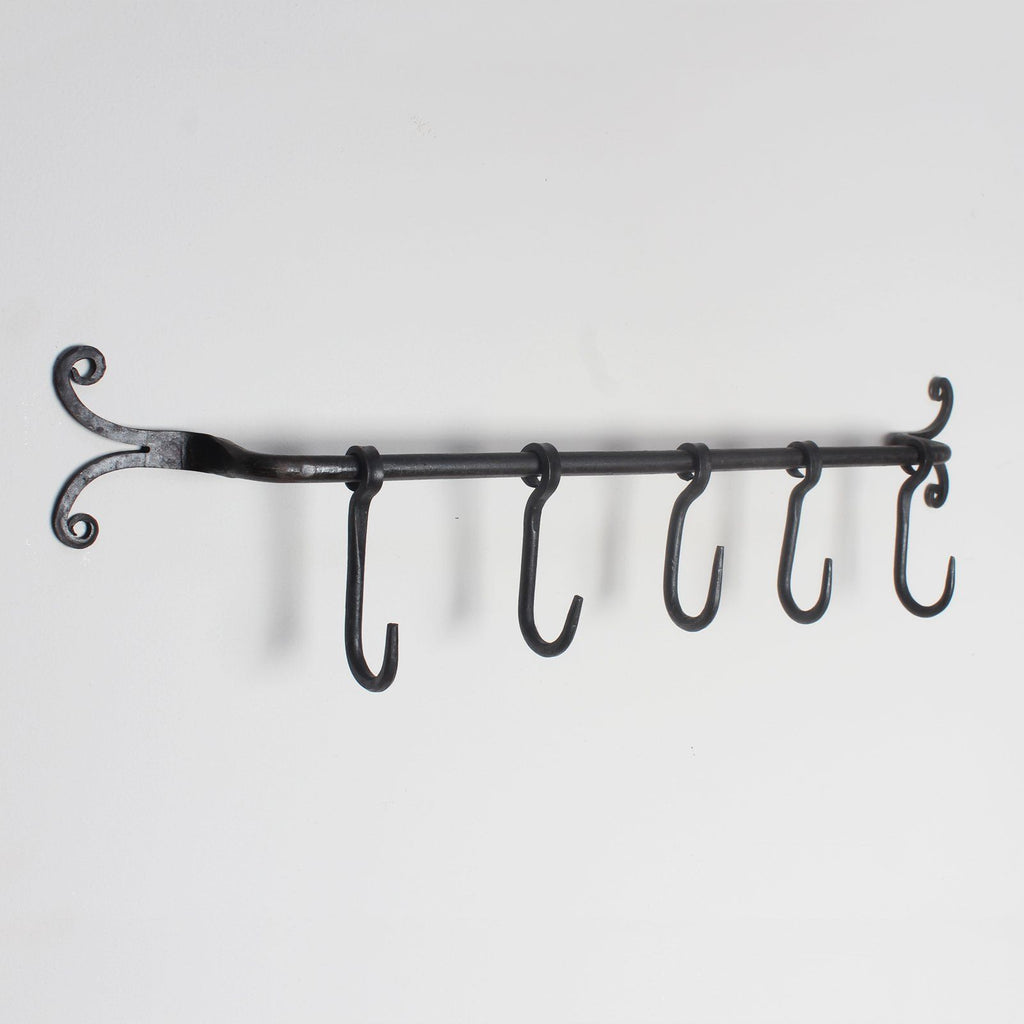 Forged Iron Hook Rail-Hook Rails-Yester Home