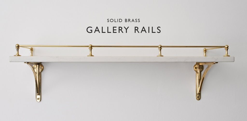 Brass Gallery Rails - Solid Brass Fiddle Fiddler Rails