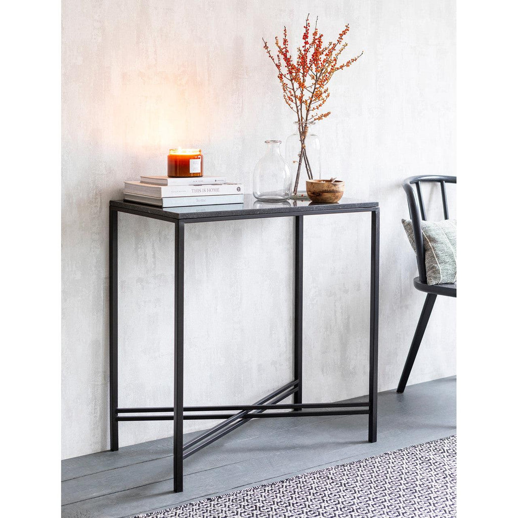 Oxford Console Table - Black Marble-Consoles & Sideboards-Yester Home