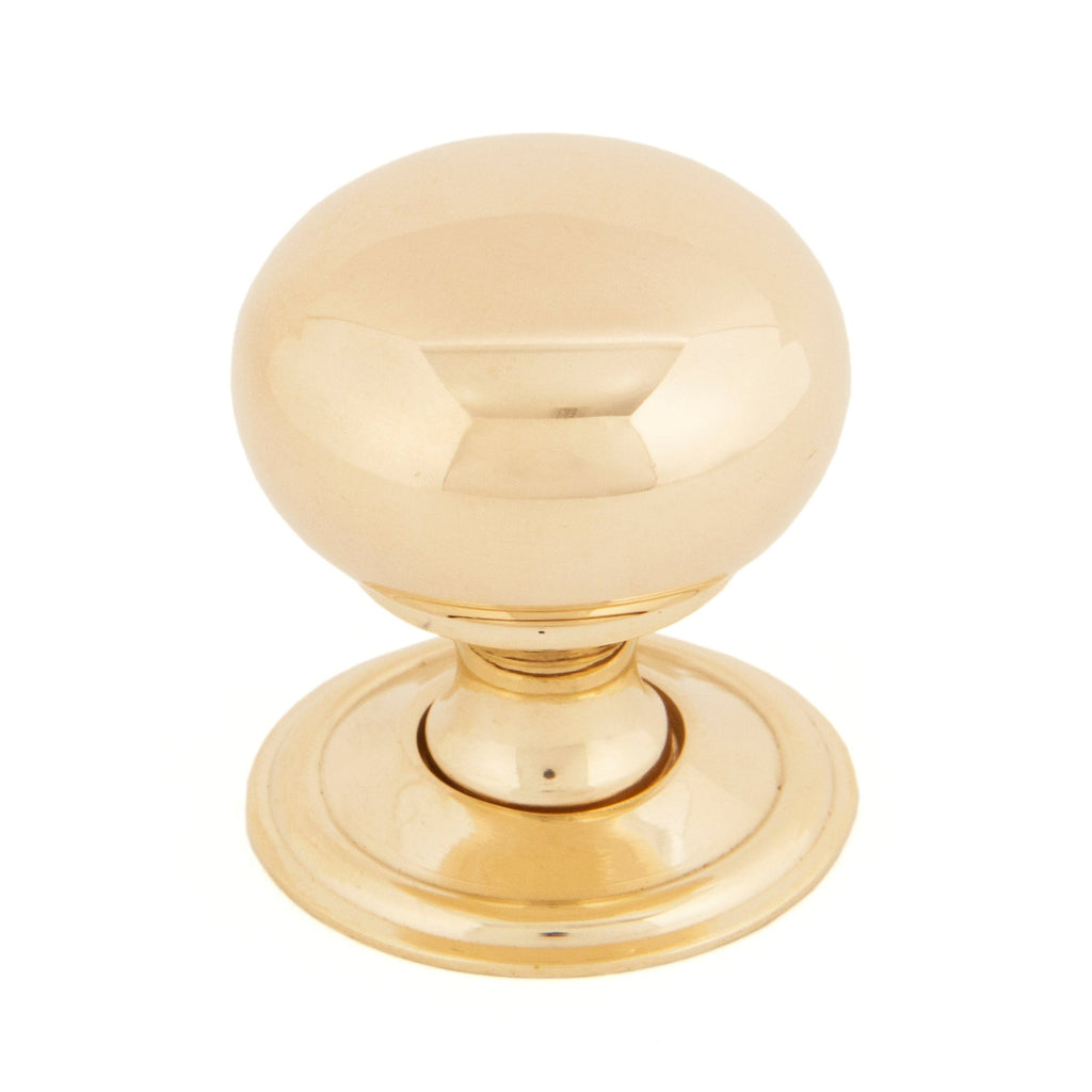 Polished Brass Mushroom Cabinet Knob 32mm | From The Anvil-Cabinet Knobs-Yester Home