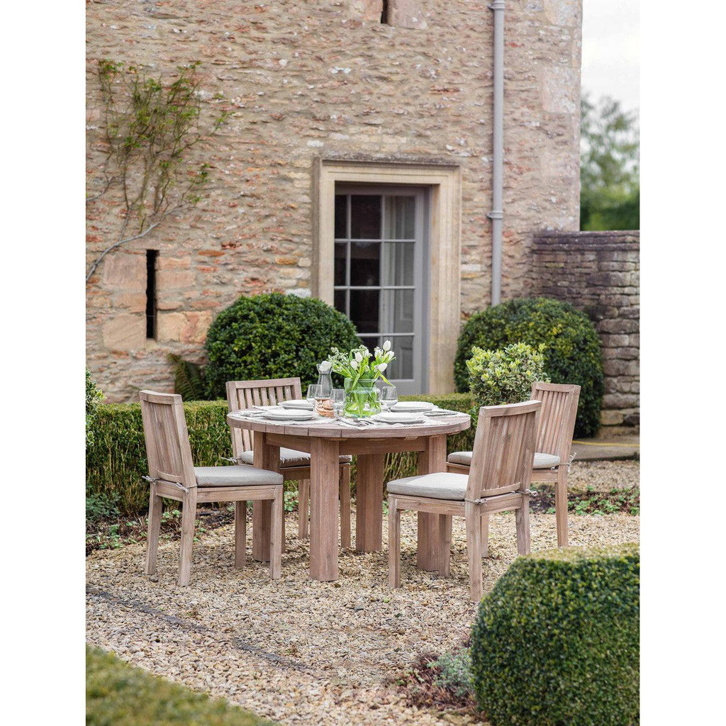 Porthallow Round Dining Table | Medium | Natural (Stock Expected Mid April) - Outdoor Dining Tables & Sets - Garden Trading - Yester Home