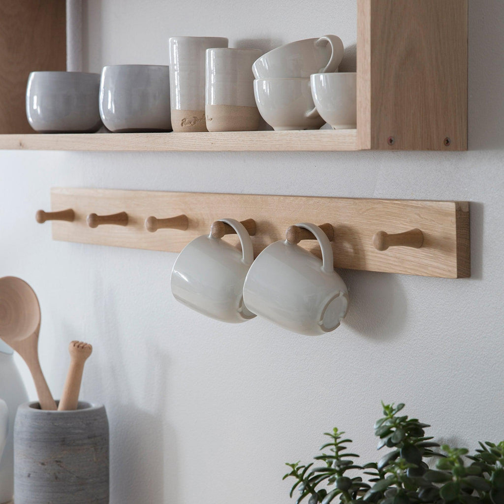 Raw Oak Peg Rail-Storage-Yester Home