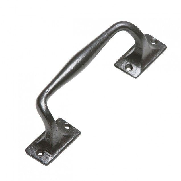 Smooth Lodge Black Iron Pull Handle · Kirkpatrick 3651 ·-Door Pull Handles-Yester Home