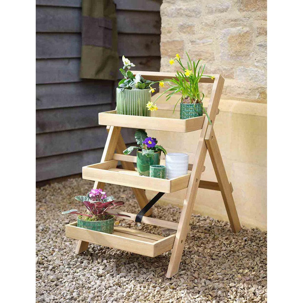 Titchberry Folding Plant Stand | Small | Natural-Plant Stands-Yester Home