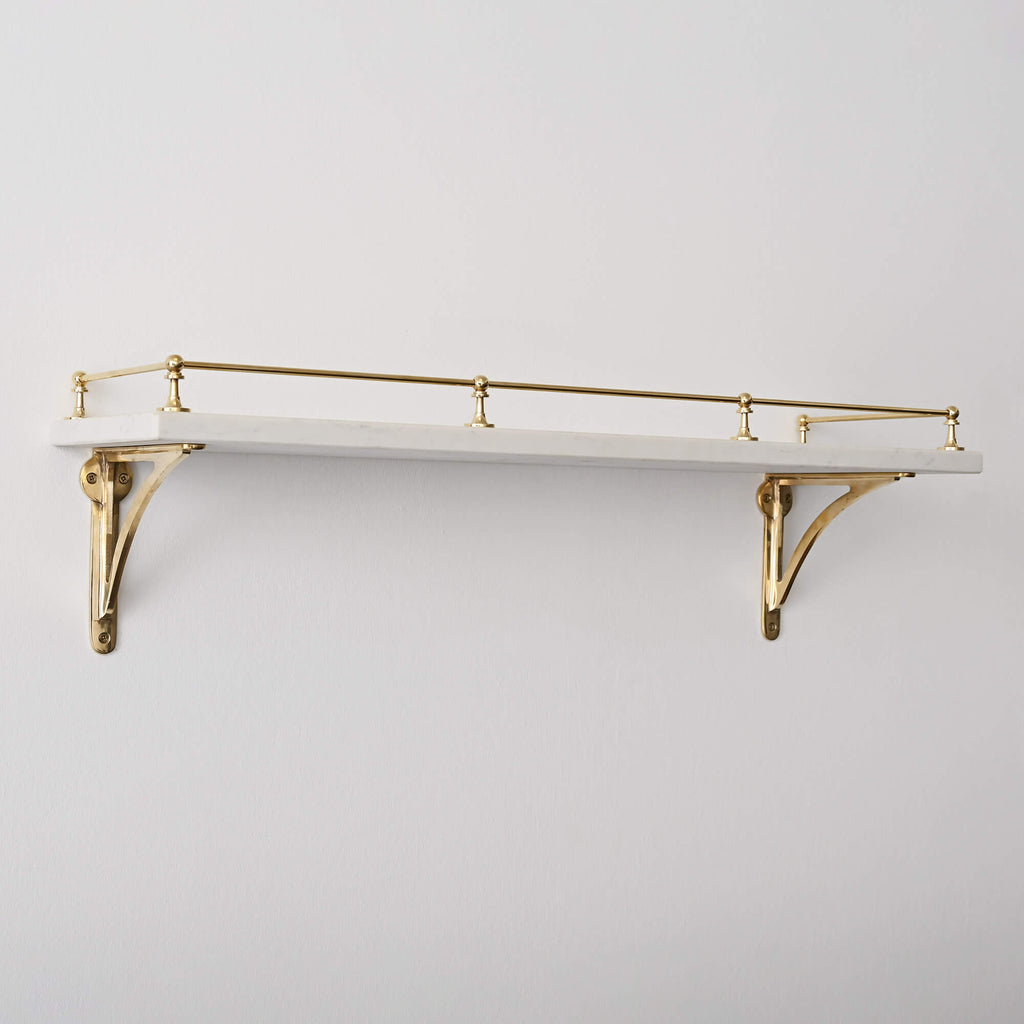 Victorian Polished Brass Gallery Shelf Rail-Gallery Rails-Yester Home