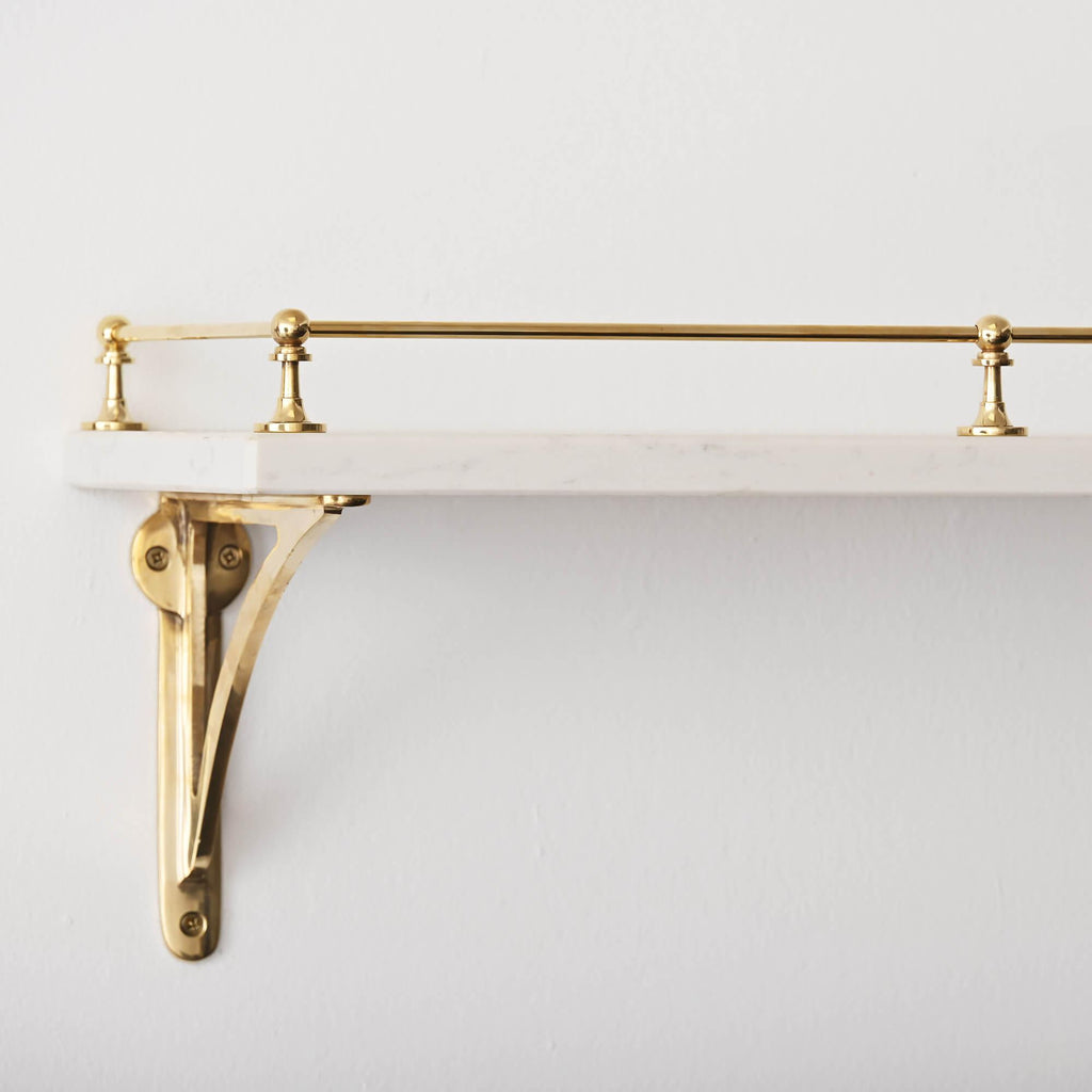 Victorian Polished Brass Gallery Shelf Rail-Gallery Rails-Yester Home