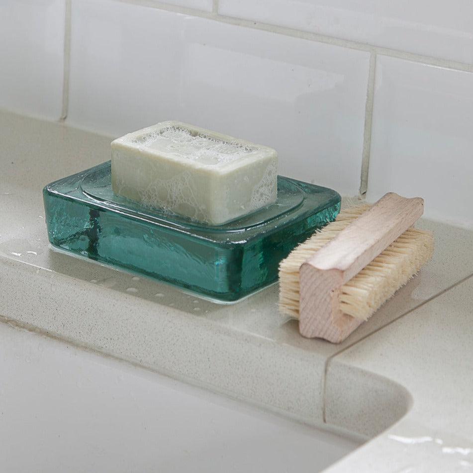 Wells Glass Soap Dish-Bathroom Accessories-Yester Home