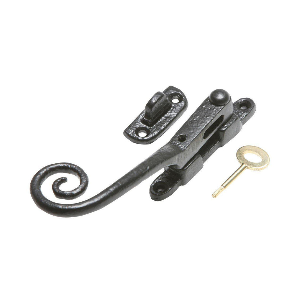 Window Night Vent Fastener Curly Tail Handle · Kirkpatrick 1181NVL ·-Casement Fasteners-Yester Home